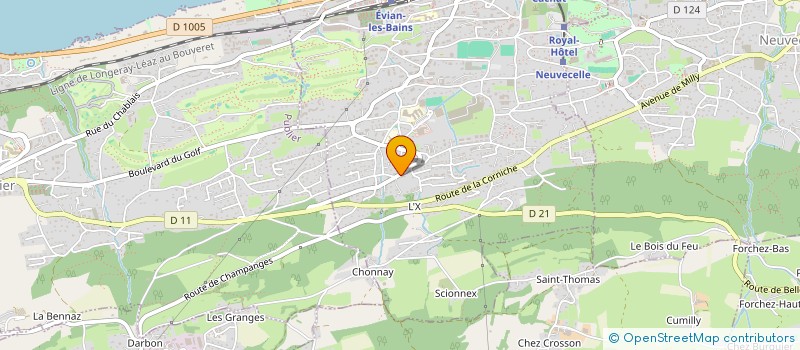 localisation de l'entreprise POLE & CO  EVIAN-LES-BAINS