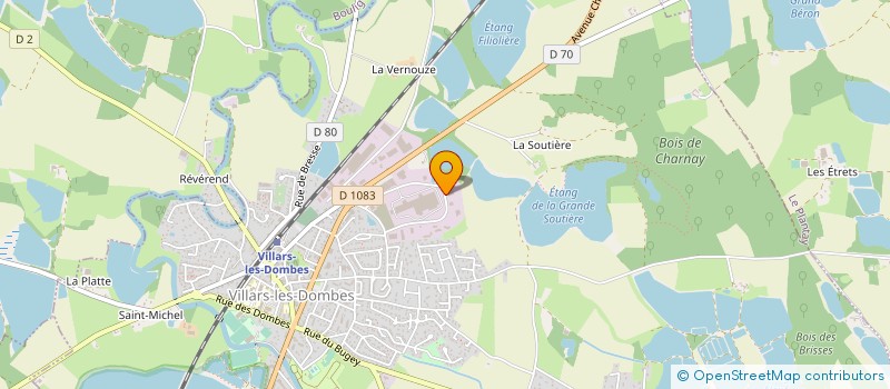 localisation de l'entreprise POLE COMMERCE à VILLARS-LES-DOMBES