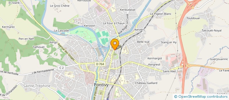 localisation de l'entreprise POLE COMMUNICATION.FR  PONTIVY