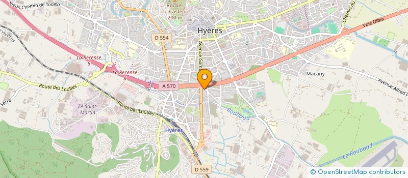 localisation de l'entreprise POLE D'ACTIVITES HYEROIS à HYERES