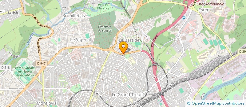 localisation de l'entreprise POLE D'ART LYRIQUE ET DE MUSIQUE ACTUELLE à LIMOGES