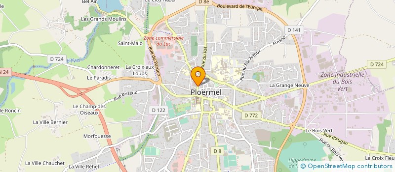 localisation de l'entreprise POLE D'EQUILIBRE TERRITORIAL ET RURAL DU PAYS DE PLOERMEL - COEUR DE BRETAGNE à MALESTROIT