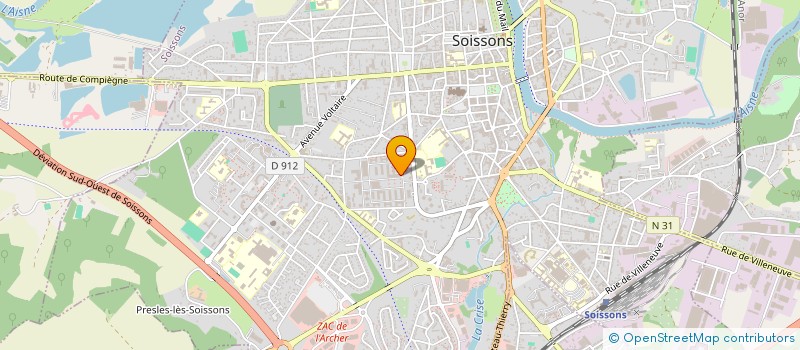 localisation de l'entreprise POLE D'EQUILIBRE TERRITORIAL ET RURAL DU SOISSONNAIS ET DU VALOIS à SOISSONS