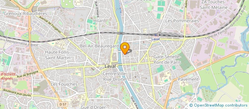 localisation de l'entreprise POLE D'ERGOTHERAPIE ET DE PROMOTION DE L'AUTONOMIE 53 à LAVAL