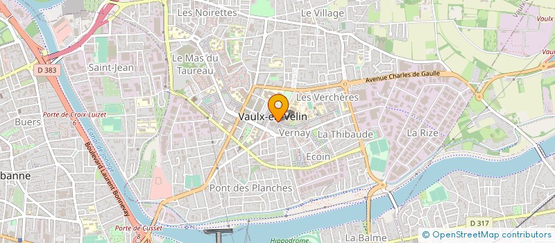 localisation de l'entreprise POLE DE COMPETENCE EN URBANISME A LYON  VAULX EN VELIN