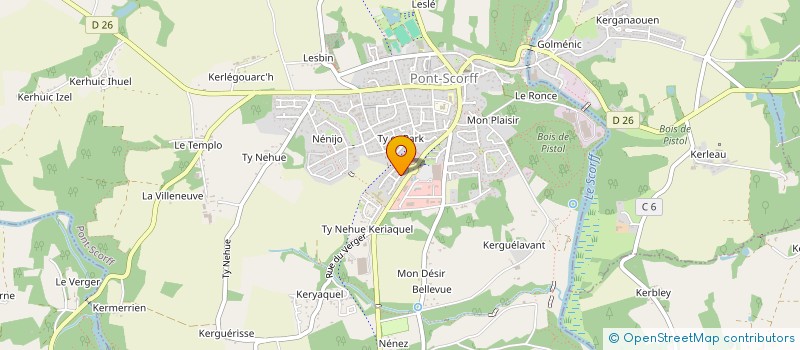 localisation de l'entreprise POLE DE SANTE DES RIVES DU SCORFF  PONT-SCORFF