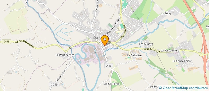 localisation de l'entreprise POLE DE SANTE LIBERAL AMBULATOIRE DE L'ELLE ET DE LA VIRE  CONDE-SUR-VIRE