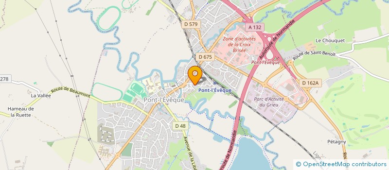 localisation de l'entreprise POLE DE SANTE LIBERAL AMBULATOIRE TERRE D'AUGE  PONT-L'EVEQUE