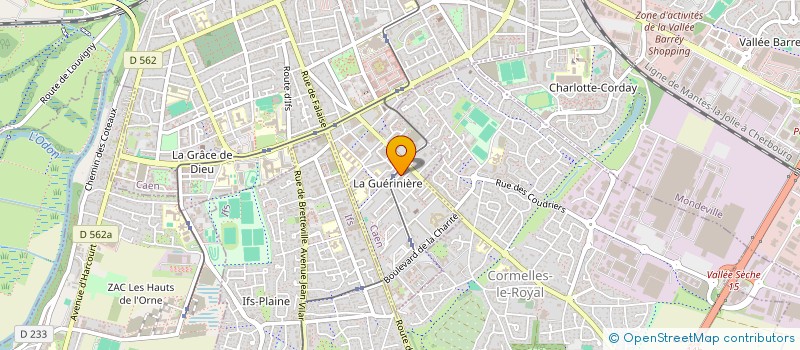localisation de l'entreprise POLE DE SANTE LIBERAL ET AMBULATOIRE DU QUARTIER DE LA GUERINIERE A CAEN à CAEN