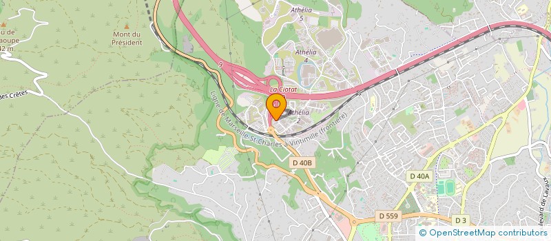 localisation de l'entreprise POLE DE SERVICES AUX ENTREPRISES ET DEVELOPPEMENT DE L EMPLOI  LA CIOTAT