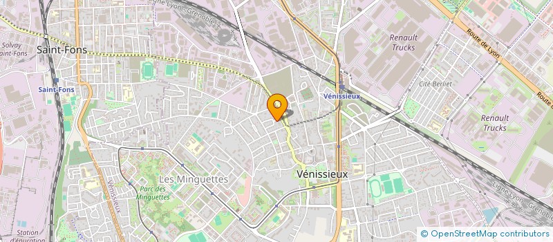 localisation de l'entreprise POLE DESIGN  VENISSIEUX