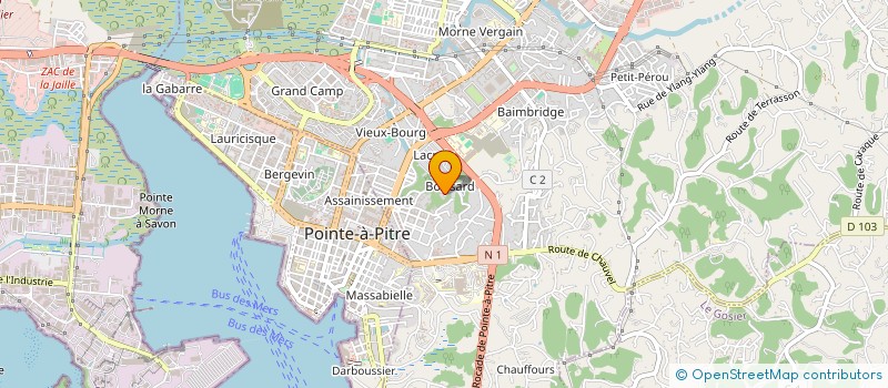 localisation de l'entreprise POLE EXPERT DE LA MUSIQUE ET DES ARTS DE LA CARAIBES à LES ABYMES