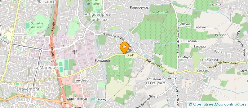 localisation de l'entreprise POLE FORMATION  ARTIGUES-PRES-BORDEAUX