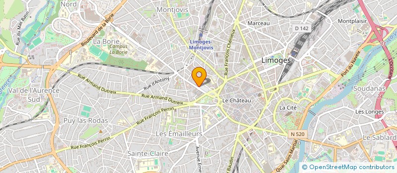 localisation de l'entreprise POLE FORMATION HEXAGONE à LIMOGES