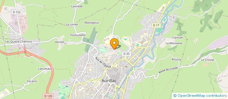 localisation de l'entreprise POLE FROMAGER AOP MASSIF CENTRAL à AURILLAC