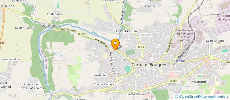 localisation de l'entreprise POLE FUNERAIRE PUBLIC DE CENTRE BRETAGNE  CARHAIX PLOUGUER