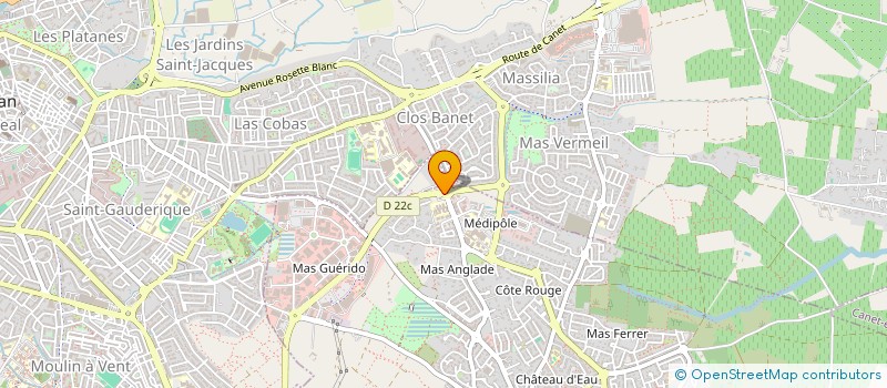 localisation de l'entreprise POLE GESTION MEDICALE  CABESTANY