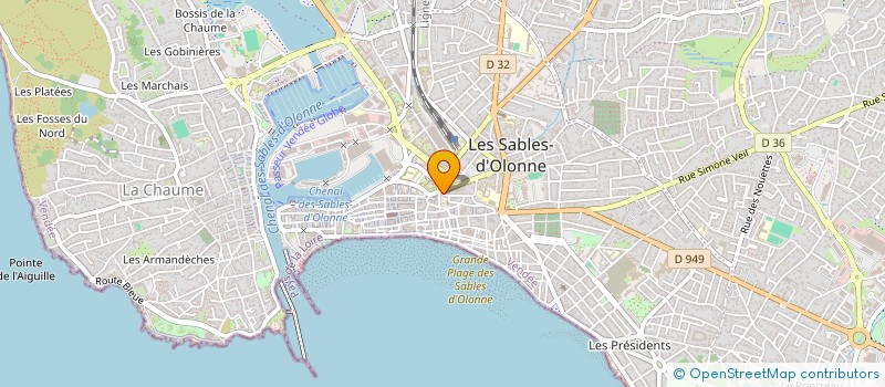 localisation de l'entreprise POLE HABITAT à LES SABLES D'OLONNE