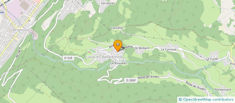 localisation de l'entreprise POLE HARMONIE  LAVAL-EN-BELLEDONNE