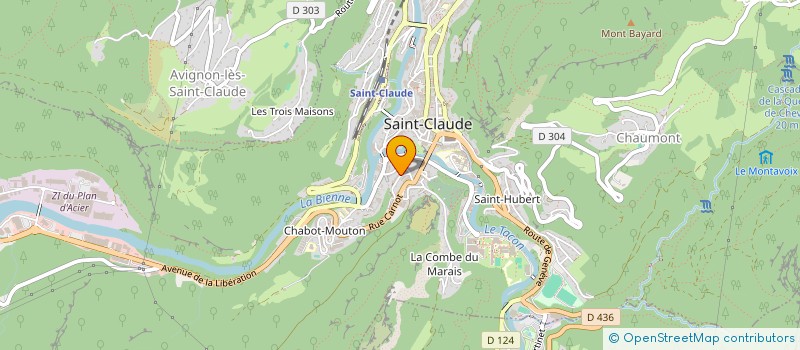 localisation de l'entreprise POLE IMMOBILIER  SAINT-CLAUDE