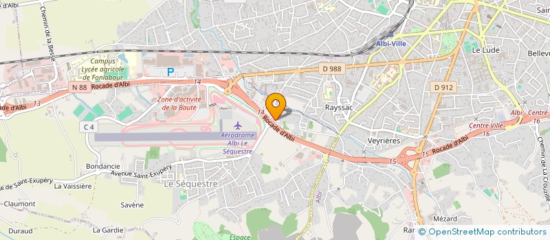 localisation de l'entreprise POLE KINE SANTE ALBI LES TAILLADES  LE SEQUESTRE