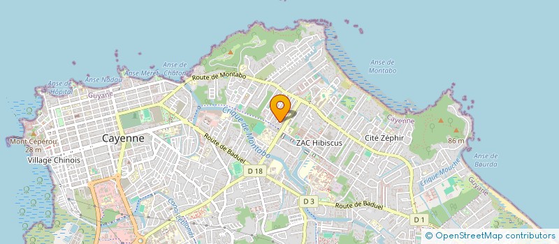 localisation de l'entreprise POLE MEDICAL MONTABO  CAYENNE