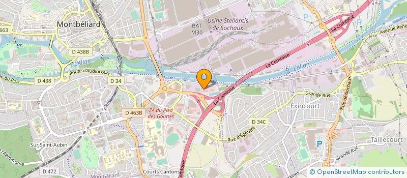 localisation de l'entreprise POLE METROPOLITAIN NORD FRANCHE-COMTE à MONTBELIARD