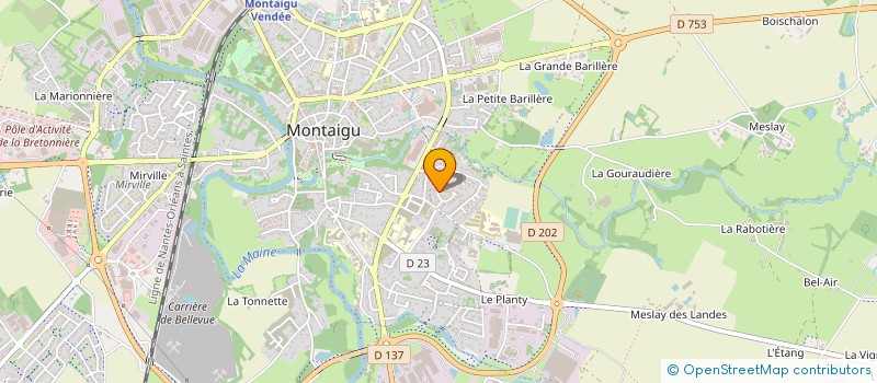 localisation de l'entreprise POLE MONTAIGU VENDEE TENNIS ET PADEL à MONTAIGU-VENDEE