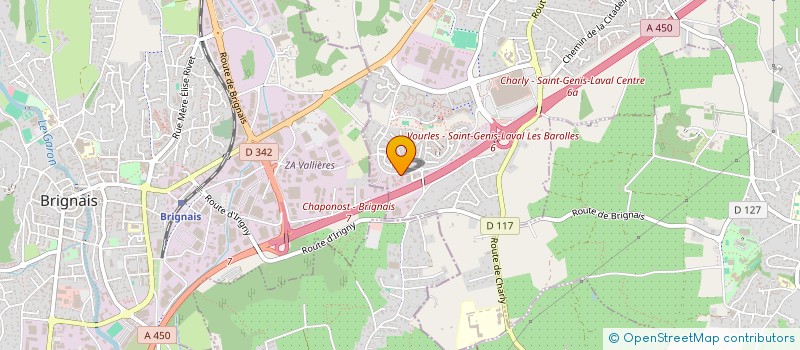 localisation de l'entreprise POLE MUTUELLES  SAINT-GENIS-LAVAL