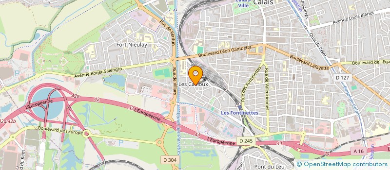 localisation de l'entreprise POLE OSTEOPATHIQUE DES CAILLOUX  CALAIS