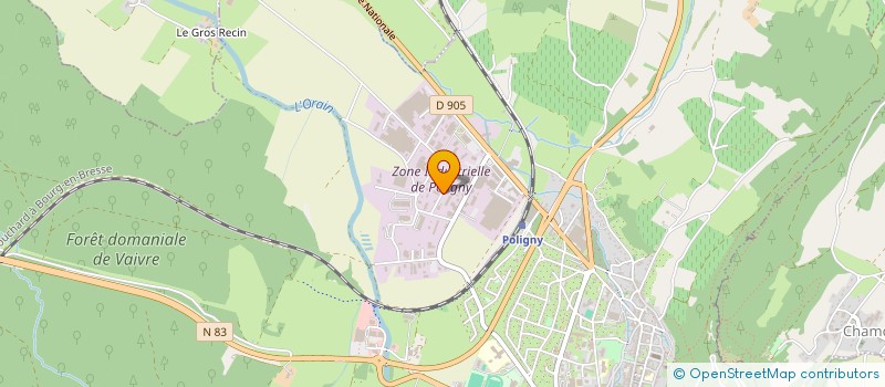 localisation de l'entreprise POLE PNEUS 39  POLIGNY