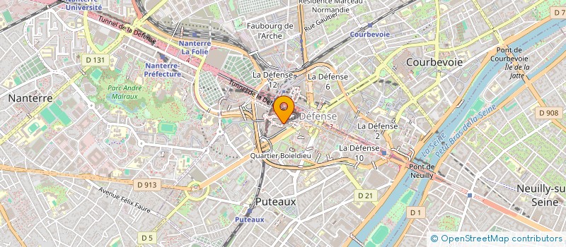 localisation de l'entreprise POLE RADIOLOGIE LA DEFENSE à PUTEAUX