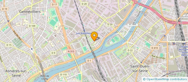 localisation de l'entreprise POLE RESEAUX à ASNIERES-SUR-SEINE