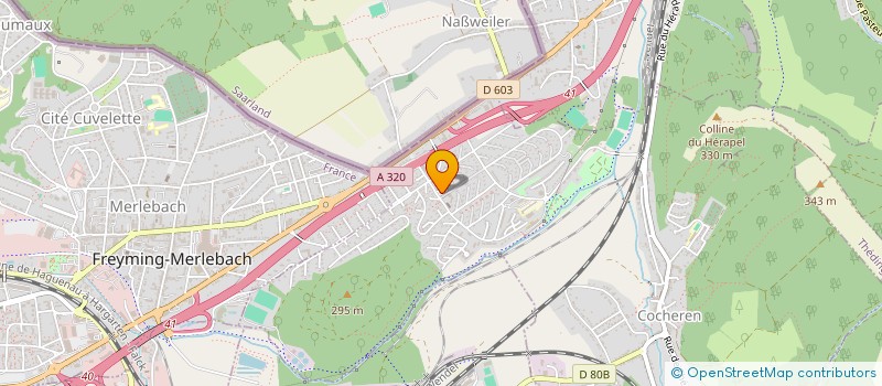 localisation de l'entreprise POLE RESSOURCES INITIATIVES MOSELLE EST  COCHEREN