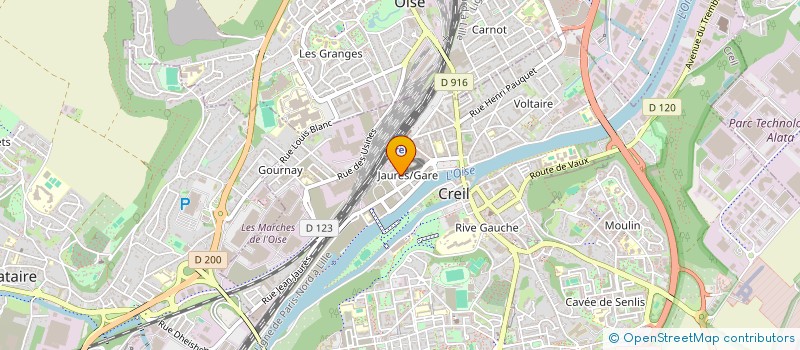 localisation de l'entreprise POLE SANTE DES BORDS DE L'OISE  CREIL