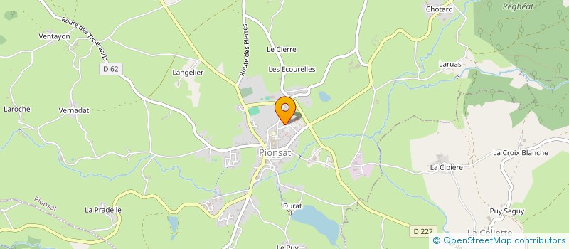 localisation de l'entreprise POLE SANTE INTER DEPARTEMENTAL MARCILLAT PIONSAT  PIONSAT