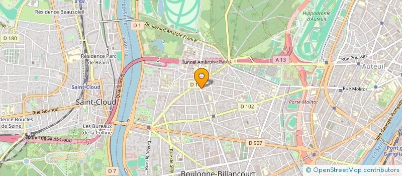 localisation de l'entreprise POLE SANTE JEAN JAURES SCM à BOULOGNE-BILLANCOURT