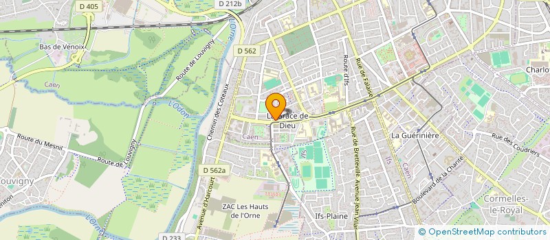 localisation de l'entreprise POLE SANTE LA GRACE DE DIEU à CAEN