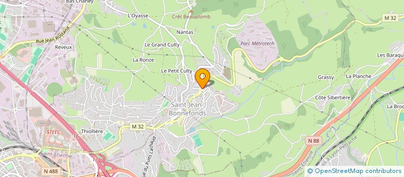 localisation de l'entreprise POLE SANTE SJB  SAINT-JEAN-BONNEFONDS