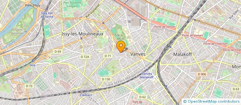 localisation de l'entreprise POLE SANTE VANVEEN  VANVES