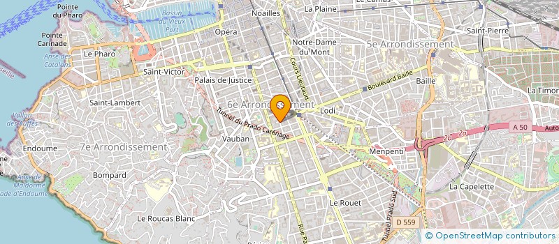 localisation de l'entreprise POLE SERVICES A LA PERSONNE PACA à MARSEILLE