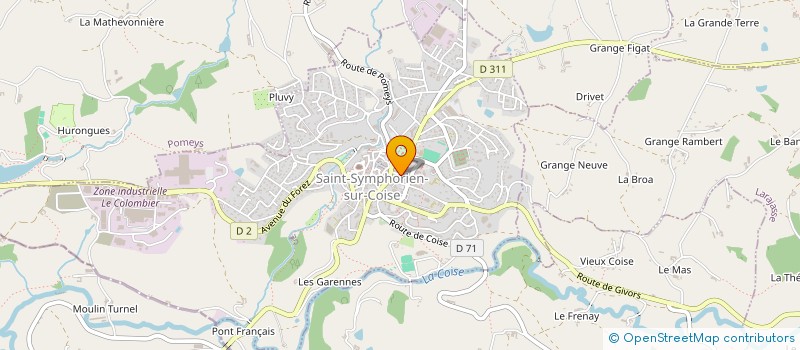 localisation de l'entreprise POLE SOINS LAMARTINE  SAINT-SYMPHORIEN-SUR-COISE