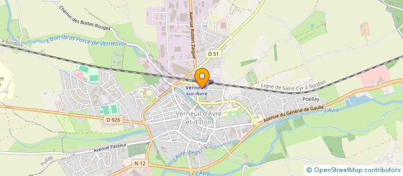 localisation de l'entreprise POLE SUD  VERNEUIL D'AVRE ET D'ITON