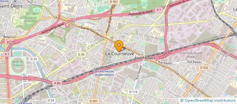 localisation de l'entreprise POLE SUPERIEUR D'ENSEIGNEMENT ARTISTIQUE AUBERVILLIERS - LA COURNEUVE - SEINE SAINT DENIS - ILE DE FRANCE à LA COURNEUVE