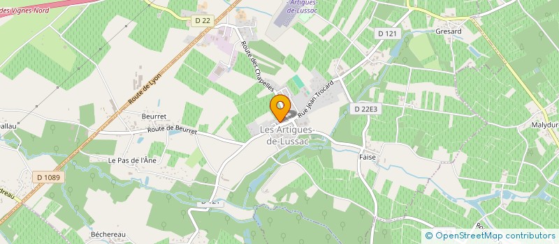 localisation de l'entreprise POLE TERRITORIAL DU GRAND LIBOURNAIS à LES ARTIGUES-DE-LUSSAC