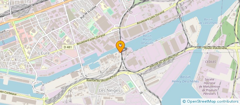 localisation de l'entreprise POLE TRANSPORT SERVICES à LE HAVRE