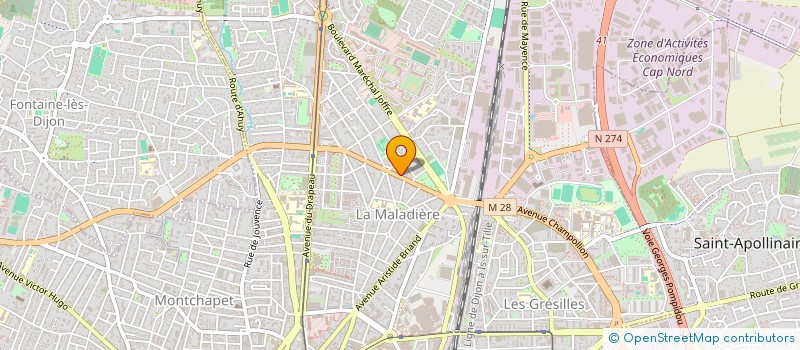 localisation de l'entreprise POLE VASCULAIRE DION à DIJON