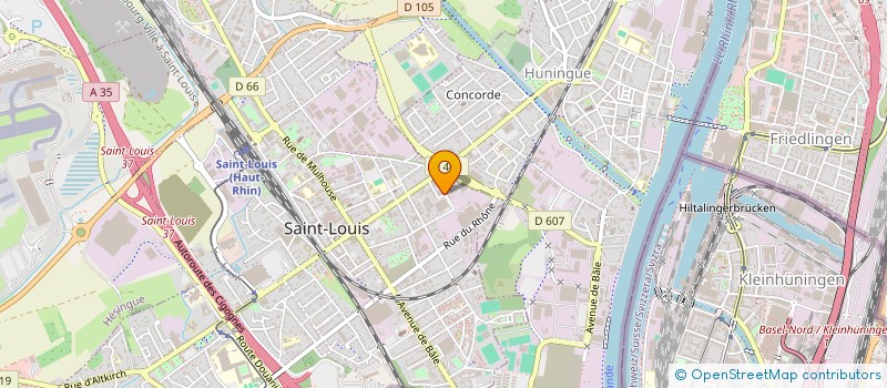 localisation de l'entreprise POLICE D'ANTAN ALSACE à SAINT-LOUIS