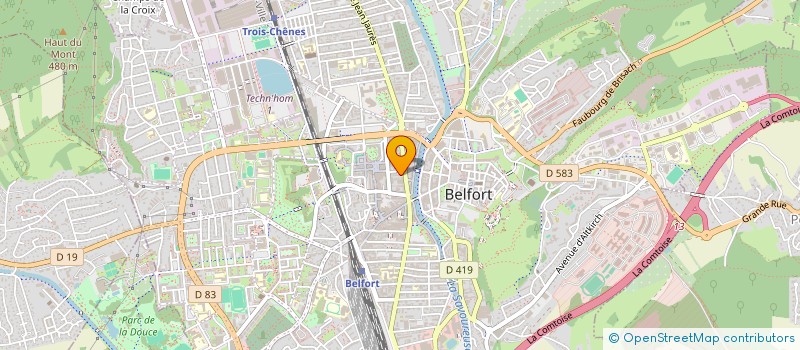 localisation de l'entreprise POLICLINIQUE O R L à BELFORT