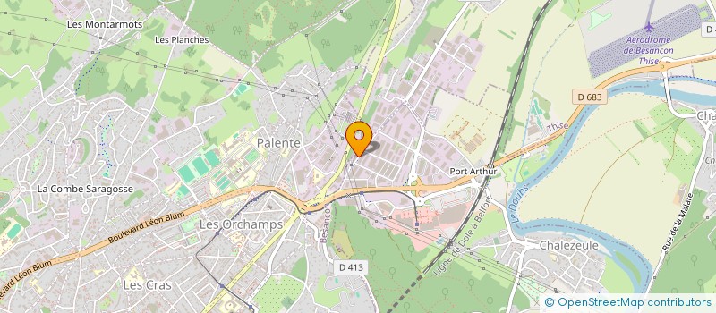 localisation de l'entreprise POLINOX à CHALEZEULE